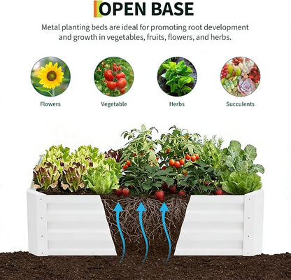 Garvee Galvanized Raised Garden Bed with Self Watering System & Mesh Cover | Large Metal Outdoor Planter Garden Boxes for Vegetables Herbs Flowers, with Top Sunshade Net, 6x3x1 FT