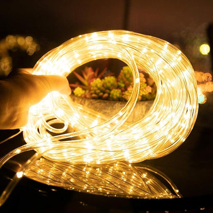 Brightown 72FT 200LED Solar Rope Lights, Warm White 1PACK | IP65 Waterproof Solar Fairy Lights with 8 Lighting Modes, Outdoor String Lights for Party Garden Yard Holiday Tree Decoration