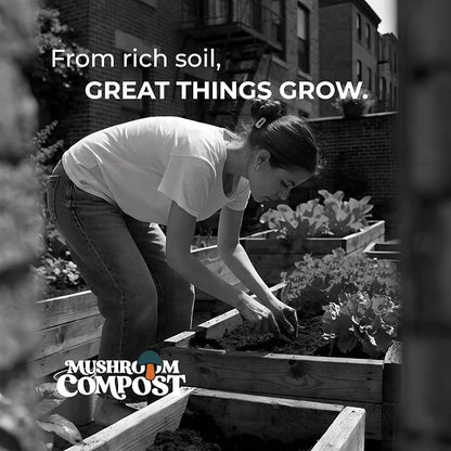 Mushroom Soil Compost Pail, Organic Nutrient-Rich Garden Soil for Vegetables, Flowers, Raised Beds, Lawn & Planting Mix (6 lb)