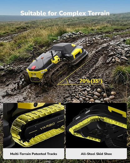 YARBO Robot Lawn Mower Pro with Modular Design for Large Yard up to 6 Acres, Perimeter Wire Free APP Control Robotic Lawnmower with 0.8"-4.0" Cutting Height, AI Vision & RTK for Navigation