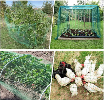 UWIOFF Garden Netting, 7 x 100 FT Bird Netting for Garden Protection, Green Deer Netting for Plants Fruit Trees Vegetables from Birds, Squirrels, Other Animals