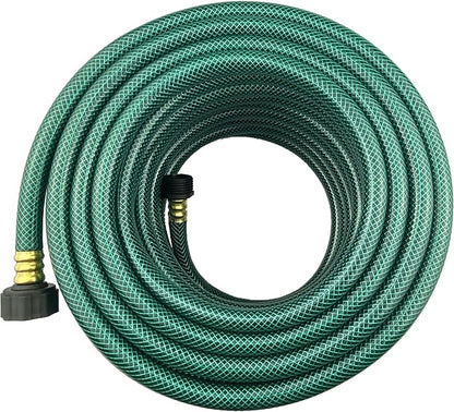 Darnassus PVC Garden Hose 1/2 Inch, 75 FT Flexible Water Hose Green with Male and Female Plastic Fittings - No Leaking and Lightweight for Household Outdoors Lawns Patio