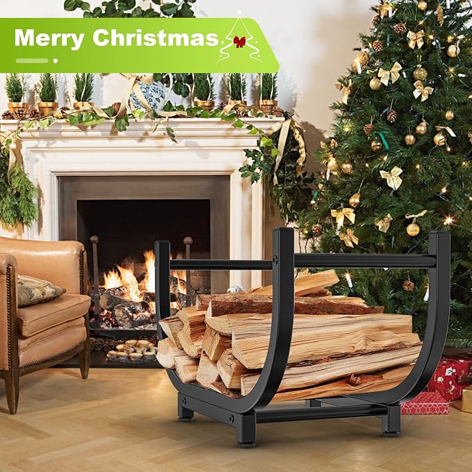 Firewood Rack Outdoor 30in，Indoor Firewood Storage and Firewood Rustproof Holder，Stable Log Holder and Fireplace Decor Organizer