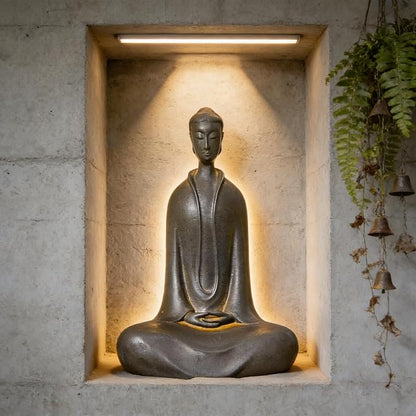 Buddha Statue - Zen Garden & Home Decor，Spiritual Meditation & Office Gift | Weather-resistant copper, ideal for zen garden, patio, study room, living room & meditation