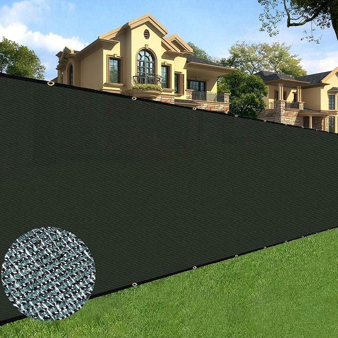 Sunnyglade 5 feet x 100 feet Privacy Screen Fence Heavy Duty Fencing Mesh Shade Net Cover for Wall Garden Yard Backyard (Green, 5 ft X 100 ft)