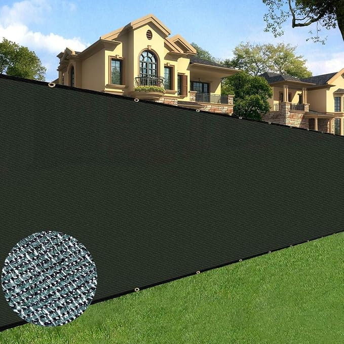 Sunnyglade 6 feet x 150 feet Privacy Screen Fence Heavy Duty Fencing Mesh Shade Net Cover for Wall Garden Yard Backyard (Green, 6 ft X 150 ft)