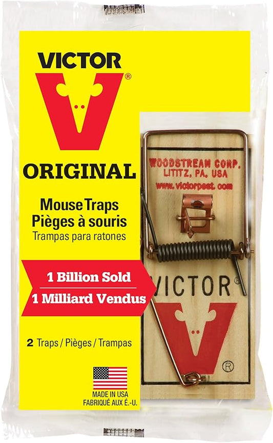Victor Metal Pedal Mouse Trap - M023 - Wood Mouse Trap, Brown, 2 Count (Pack of 12)