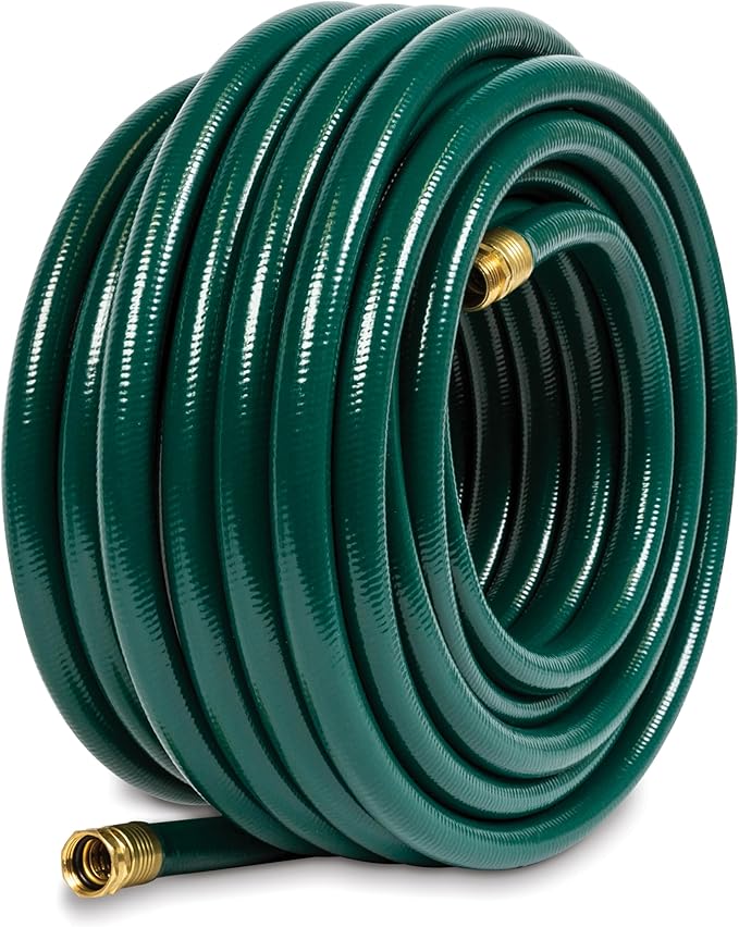 Gilmour Flexogen 3/4 in x 100 ft Garden Hose, Heavy Duty Water Hose, Flexible and Kink Resistant Outdoor Hose, Green | Heavy Duty Build, 500 PSI, Kink-Resistant Layers, Brass Fittings, All-Weather Durability, Made in USA