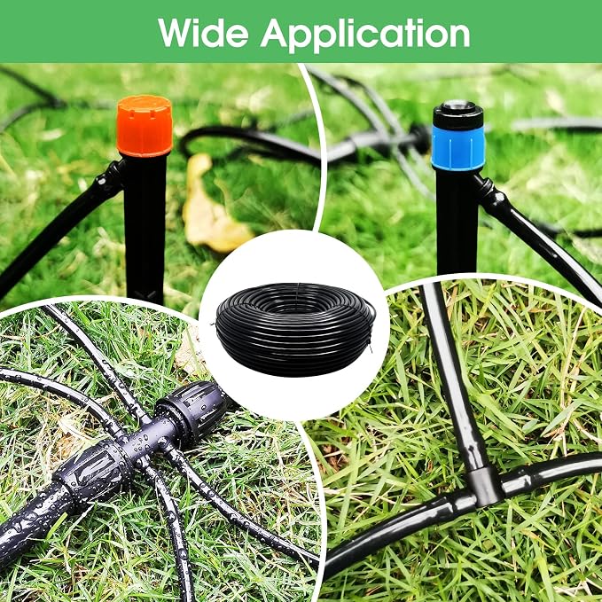Maotong 100FT 1/4 inch Drip Irrigation Tubing Distribution Hose Tube for Garden Irrigation System