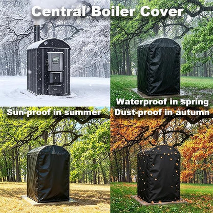 Cover for Storage Shed 600D for Garden Storage Shed and Ssolar Shed and other model Furnace . Heavy Duty 600D Black (M)