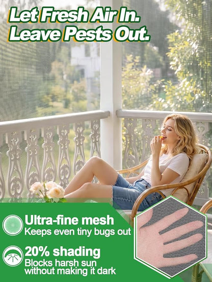 ANPHSIN Strong PP Nanocomposite Mosquito Net Garden Netting - 10 x 20ft Bird Insect Pest Mesh Barrier Screen for Patio, Balcony, Porch, Outdoor Raised Beds Protection (White)
