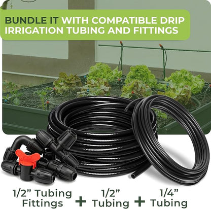 Carpathen Drip Irrigation Parts - 5PCS 1/2" to 1/4" Barbed Tee Quick Connector - Lock Reduced 4-Way T Connector - Drip Irrigation Fittings