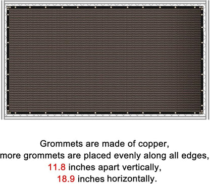 Sunnyglade 4 feet x 50 feet Privacy Screen Fence Heavy Duty Fencing Mesh Shade Net Cover for Wall Garden Yard Backyard (Brown, 4 ft X 50 ft)