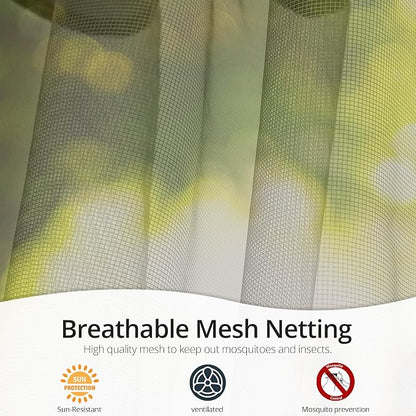MASTERCANOPY Patio Gazebo Mosquito Netting Screen Walls (10x12, Grey)