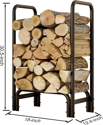 Fire Beauty Firewood Rack Log Holder,Log Storage Holder,Storage Rack,Firewood Stacker for Fireplace Indoor Outdoor(Small)