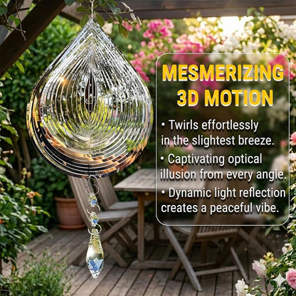 Reflective Bird Deterrents for Outside – Bird Repellent Devices Outdoor – 3D Wind Spinners Outdoor Garden Decor – Bird Repellent to Keep Woodpecker & Pigeons Away from Window Roof (Style 6)