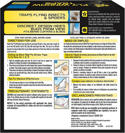 Black Flag, Fly Window Trap, 4-Count, Clear,(Pack of 12)