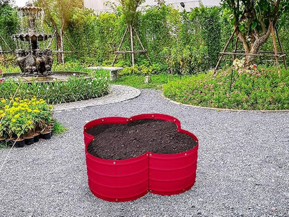 Plant & Plot Galvanized Raised Garden Beds Outdoor // 3×3×1 ft Planter Raised Beds for Gardening, Vegetables, Flowers // Large Metal Garden Box (Red) // Patented Tool-Free Design