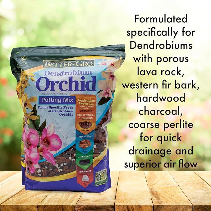 Sun Bulb 50240 Better Gro Dendrobium Mix, 8 Quart, Natural|Browns