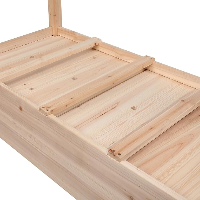 Topeakmart Wooden Garden Planter Boxes 48 X 23 X 30in Elevated Raised Garden Bed Outdoor with Legs Wooden Gardening Box for Flower/Vegetable/Herb/Tomato/Backyard/Patio