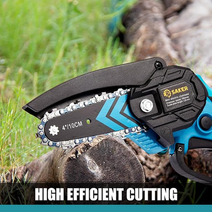 Saker Mini Chainsaw,Portable Electric Chainsaws Cordless,Handheld Chain Saw Pruning Shears Chain Saws for Tree Branches,Courtyard,Household and Garden,Gift for Men Dad Husband Women