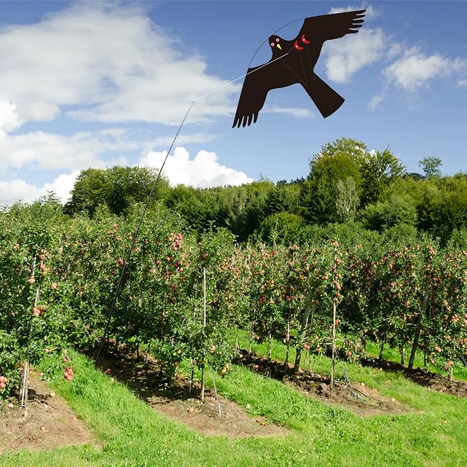 Bird Hawk Flying Kite Without Pole for Crops Farm Protector Bird Scarer Flying Kites - Style C Kite Without Pole