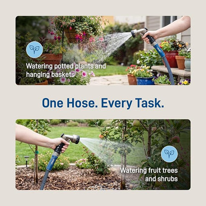 Orbit ExoJacket Fabric Garden Hose - 100 ft x 5/8 in - Heavy-Duty Fabric - Durable ExoJacket Construction - Antikink Technology for Constant Water Flow - Lightweight Professional-Grade Hose - 33180
