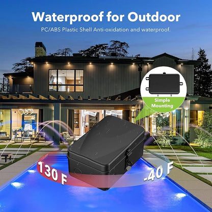 BN-LINK Pool Timer, Outdoor Mechanical Timer Switch for Water Heater, Pool Pump, Metal Casing, Heavy Duty 40A 120-277 VAC 2HP