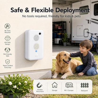 2026 Ultrasonic Bird Repellent Devices Outdoor Bird Repellent for Attic,Rechargeable Pigeon Deterrent Ultrasonic Bat Repellent Indoor to Keep Birds Away from Porch,Yard,Garden,Balconies