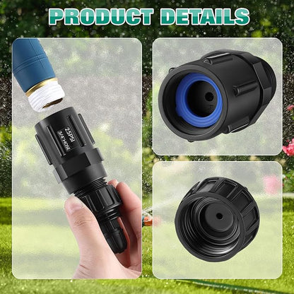 8 Set Drip Irrigation Faucet Adapter Kit, 25 PSI Garden Hose Pressure Regulator, 1/4'' Drip Irrigation Tubing to 3/4'' Faucet, Plumbing Tape