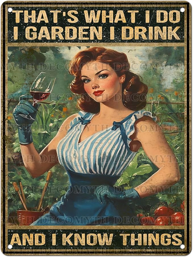 Gardening Vintage Tin Sign That's What I Do I Garden Metal Tin Sign for Home Garden Greenhouse Living Room Bedroom Outdoor Decor 12 * 16inch