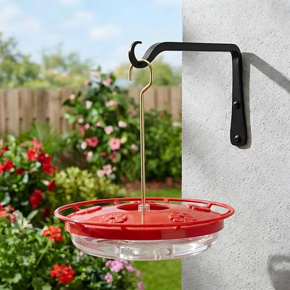 FEED GARDEN Hummingbird Feeders for Outdoors,16oz Leak-Proof Dish-Style Nectar Feeder Built-in Ant Moat, 5 Feeding Ports, Wide Mouth Easy Clean, BPA-Free Garden Decor Gifts