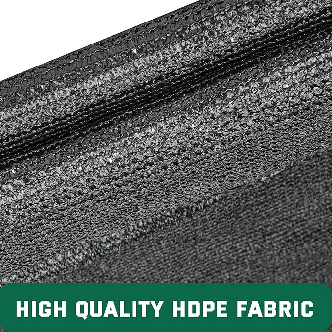 Kesfitt 40% Shade Cloth 6.5x10 ft, Breathable HDPE Mesh Sun Shade Tarp for Garden & Greenhouse, UV Resistant Outdoor Shade Fabric with Copper Grommets for Plants, Patio, Yard