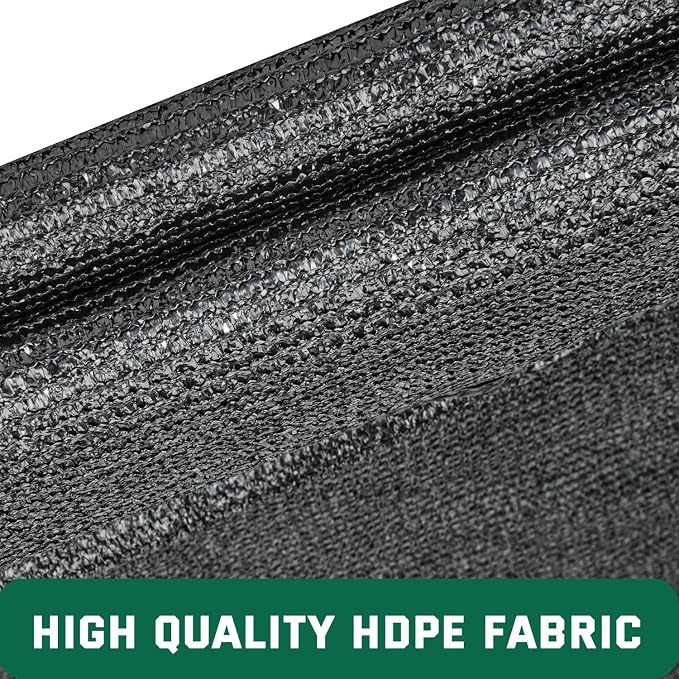 Kesfitt 50% Shade Cloth 20x48 ft, Breathable HDPE Mesh Sun Shade Tarp for Garden & Greenhouse, UV Resistant Outdoor Shade Fabric with Copper Grommets for Plants, Patio, Yard