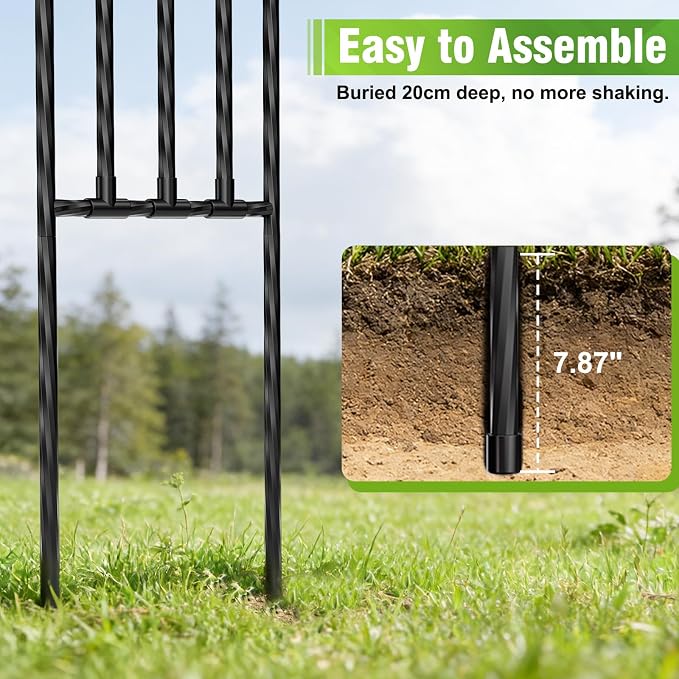 Garden Arbor - 7.9x3.9ft PE+Metal Garden Arch Trellis for Climbing Plants, Wide Sturdy Garden Arch, Ideal for Vines, Weddings, Halloween, Christmas & Outdoor Decor (Black)