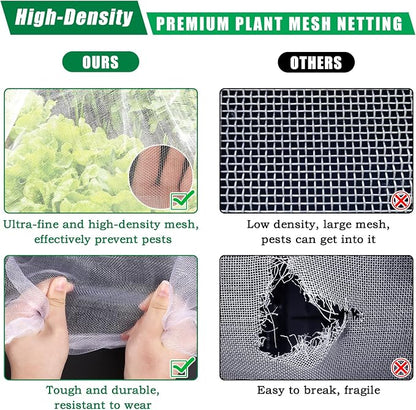 10 X 33 FT Garden Mesh Netting Pest Barrier for Raised Beds, Fruit Tree Netting for Cicadas, Bird Insect Nettings for Gardening, Blueberry Bush Strawberry Nettings Cover for Garden Protection