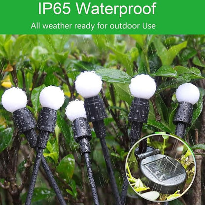 6 Pack Solar Firefly Lights Outdoor Swaying Garden Decor 48 LED Warm White | 2 Lighting Mode, Auto On/Off, Sway with Wind, Waterproof Solar lights Outdoor for Garden Yard Pathway Landscape Decorations