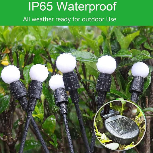 6 Pack Solar Firefly Lights Outdoor Swaying Garden Decor 48 LED Warm White | 2 Lighting Mode, Auto On/Off, Sway with Wind, Waterproof Solar lights Outdoor for Garden Yard Pathway Landscape Decorations