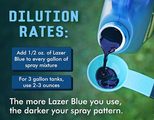Liquid Harvest Lazer Blue Concentrated Spray Pattern Indicator - 16 Ounces