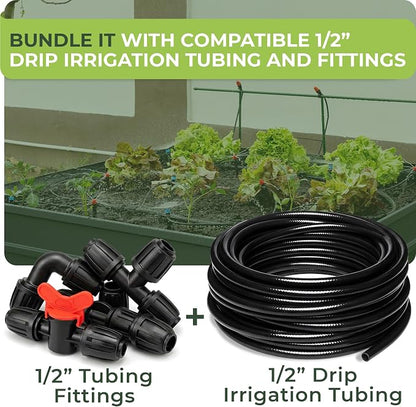Carpathen Drip Irrigation Parts - 6PCS 1/2 to 1/2 inch Couplers for Quick Connect Drip Irrigation System - Leak Free Coupling Connectors for 1/2" Tubing
