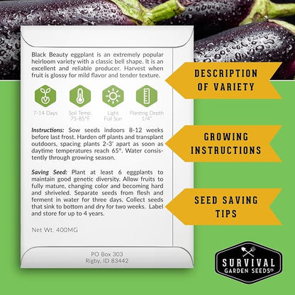 Vegetable Garden Seed Vault for Planting – 15 Pack Collection | Heirloom Non-GMO Family Garden Kit – Tomato, Lettuce, Cucumber, Squash – Indoor or Outdoor Growing – Survival Garden Seeds