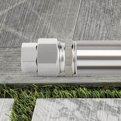 TAISHER 5PCS 304 Stainless Steel Garden Hose Adapter, 3/4" GHT Female x 3/8" NPT Female Swivel Garden Hose Connector with Washers