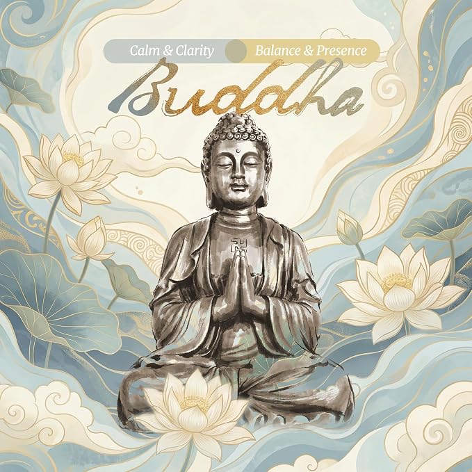 Sculptures Buddha Statue, Garden Statues 23.6 Inch Tall, Large Magnesium Oxide Buddha Sculpture Indoor & Outdoor, Statue for Home Decor Yard Porch Patio, Dark Gray with Gold Accents