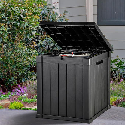 YITAHOME Deck Box | 51 Gallon Weatherproof Outdoor Storage Container for Patio Cushions, Pool Supplies, Garden Tools, Lockable Lid and Side
