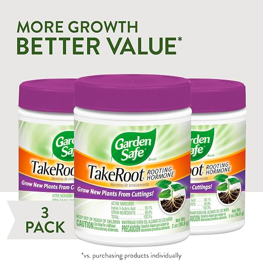 Garden Safe Take Root Rooting Hormone, Promotes Rooting, Grow New Plants from Cuttings, 2 Ounce, 3 Pack