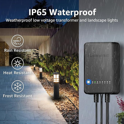 SUNVIE All-in-One LED Landscape Lighting Kit, 8-Pack Low Voltage Pathway Lights with Transformer and 100FT 16/2 AWG Wire, 3000K Waterproof Landscape Lights with Connectors for Walkway Garden Yard