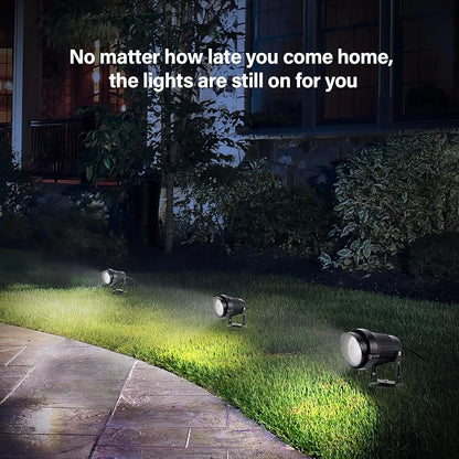 Landscape Lights - 5W 110V Outdoor Spotlight - Waterproof IP65-3000K Cool White LED Landscape Lights - 5ft Cable for Yard Garden Patio Driveway House (Include Spike) (4 Pack)