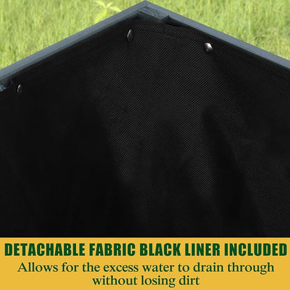 Yardenaler 6x3x2FT Raised Garden Bed with Legs, Large Outdoor Elevated Wood Planted Box with Liner for Vegetable, Flower, Backyard, Patio, Gray