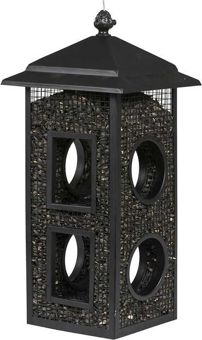 Perky-Pet Fly-Thru Wild Bird Feeder, 2 lb Seed Capacity | All-Metal Construction, Mesh Sides, Outdoor Hanging Feeder with Mesh Sides and Perch Stations