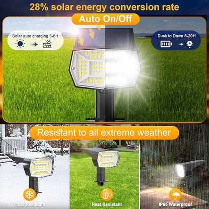 Fabrito Solar Spot Lights Outdoor Waterproof 9 Pack